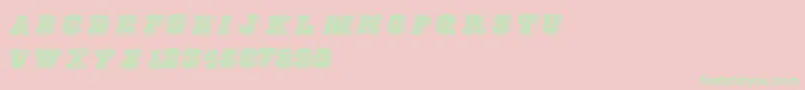 Freeline Font – Green Fonts on Pink Background