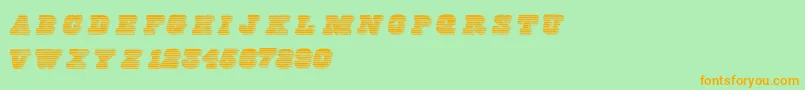 Freeline Font – Orange Fonts on Green Background