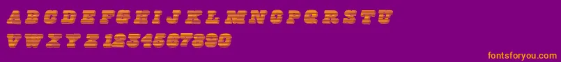 Freeline Font – Orange Fonts on Purple Background