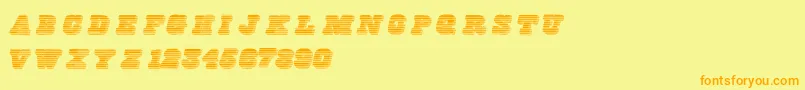 Freeline Font – Orange Fonts on Yellow Background