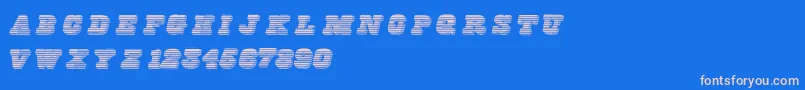 Freeline Font – Pink Fonts on Blue Background