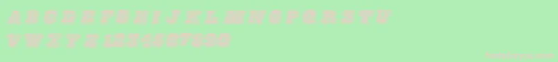 Freeline Font – Pink Fonts on Green Background