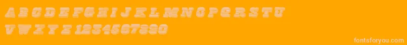 Freeline Font – Pink Fonts on Orange Background