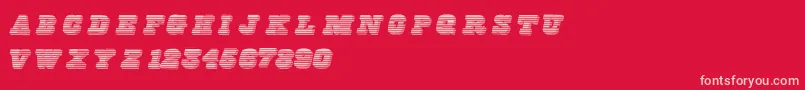 Freeline Font – Pink Fonts on Red Background