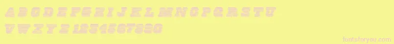 Freeline Font – Pink Fonts on Yellow Background