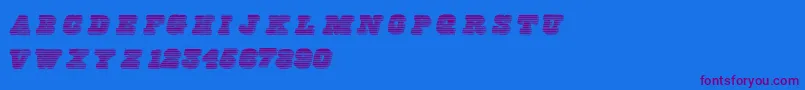 Freeline Font – Purple Fonts on Blue Background