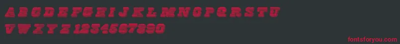 Freeline Font – Red Fonts on Black Background