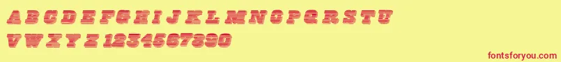 Freeline Font – Red Fonts on Yellow Background