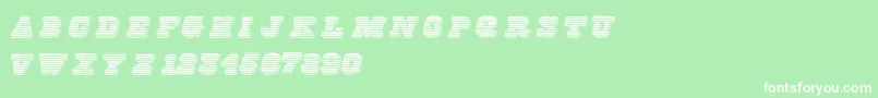Freeline Font – White Fonts on Green Background