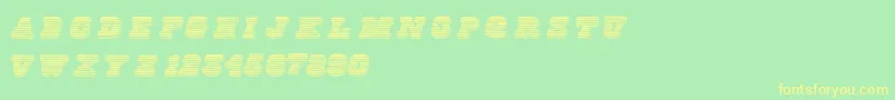 Freeline Font – Yellow Fonts on Green Background