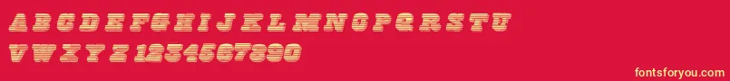 Freeline Font – Yellow Fonts on Red Background