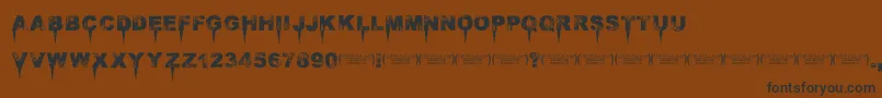 Immensedecay Font – Black Fonts on Brown Background