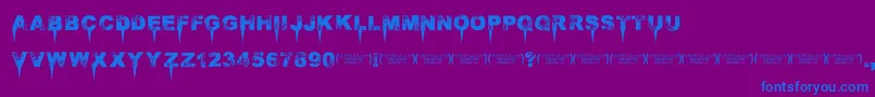 Immensedecay Font – Blue Fonts on Purple Background