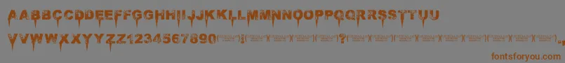 Immensedecay Font – Brown Fonts on Gray Background
