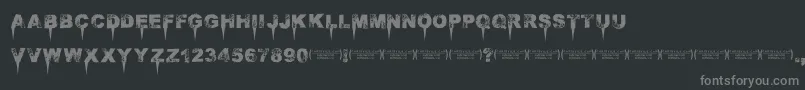 Immensedecay Font – Gray Fonts on Black Background