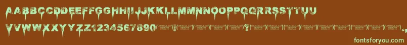 Immensedecay Font – Green Fonts on Brown Background