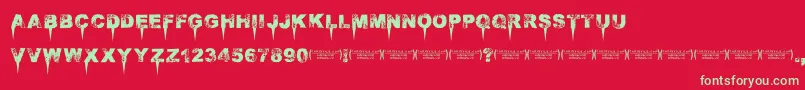 Immensedecay Font – Green Fonts on Red Background