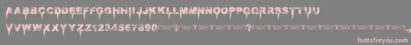Immensedecay Font – Pink Fonts on Gray Background