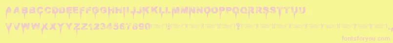 Immensedecay Font – Pink Fonts on Yellow Background