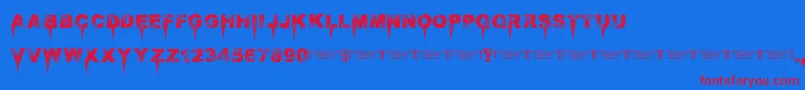 Immensedecay Font – Red Fonts on Blue Background