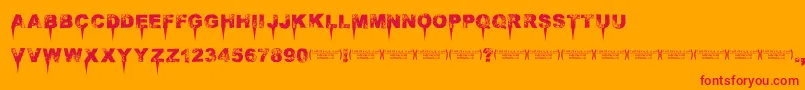 Immensedecay Font – Red Fonts on Orange Background