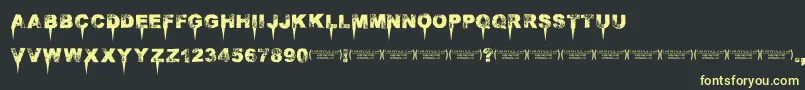 Immensedecay Font – Yellow Fonts on Black Background