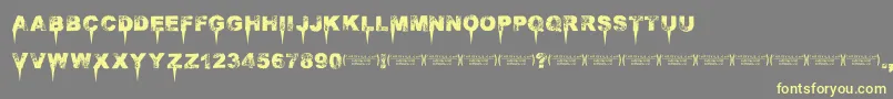 Immensedecay Font – Yellow Fonts on Gray Background