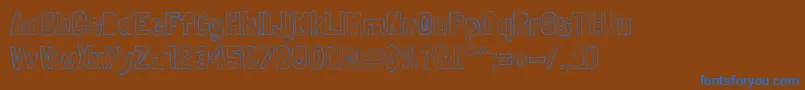 Fonte LondrinasketchRegular – fontes azuis em um fundo marrom