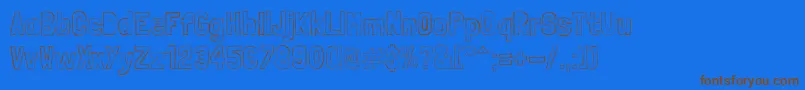 Police LondrinasketchRegular – polices brunes sur fond bleu
