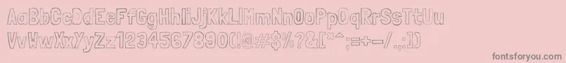 Police LondrinasketchRegular – polices grises sur fond rose