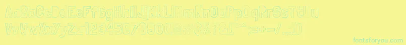Czcionka LondrinasketchRegular – zielone czcionki na żółtym tle