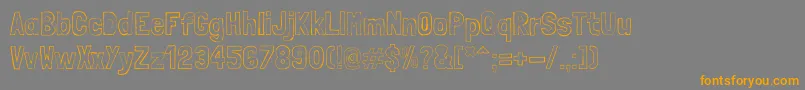 LondrinasketchRegular Font – Orange Fonts on Gray Background