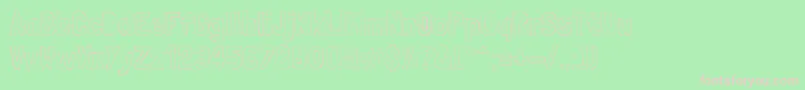 LondrinasketchRegular Font – Pink Fonts on Green Background