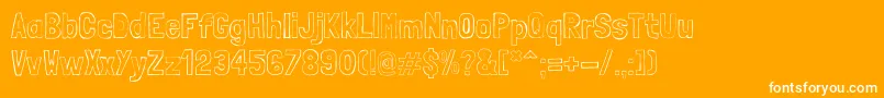 Police LondrinasketchRegular – polices blanches sur fond orange