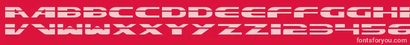 フォントExcelerateStraight – 赤い背景にピンクのフォント