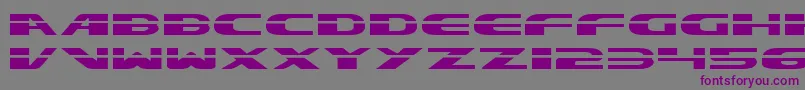 ExcelerateStraight-Schriftart – Violette Schriften auf grauem Hintergrund
