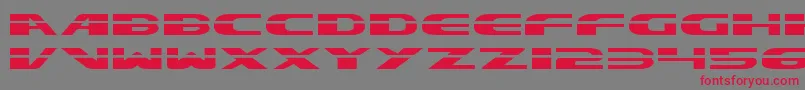 ExcelerateStraight Font – Red Fonts on Gray Background