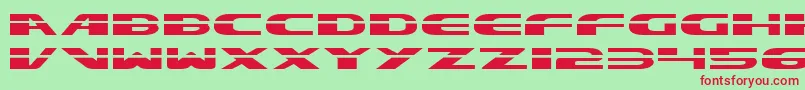 ExcelerateStraight Font – Red Fonts on Green Background