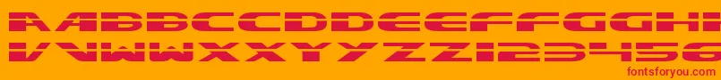ExcelerateStraight Font – Red Fonts on Orange Background