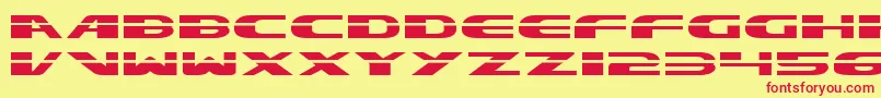 ExcelerateStraight Font – Red Fonts on Yellow Background