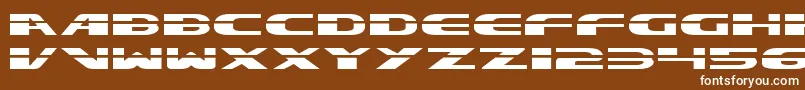 Шрифт ExcelerateStraight – белые шрифты на коричневом фоне