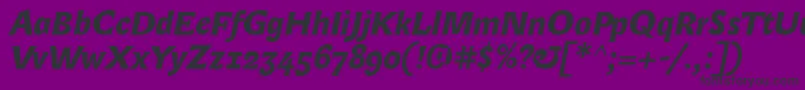 LexongothicBolditalic Font – Black Fonts on Purple Background