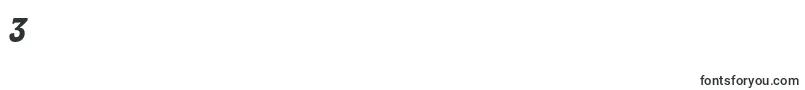 LexongothicBolditalic Font – Fonts for Digit 3