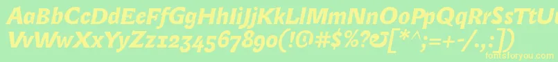 En savoir plus sur la police LexongothicBolditalic Police LexongothicBolditalic – polices jaunes sur fond vert