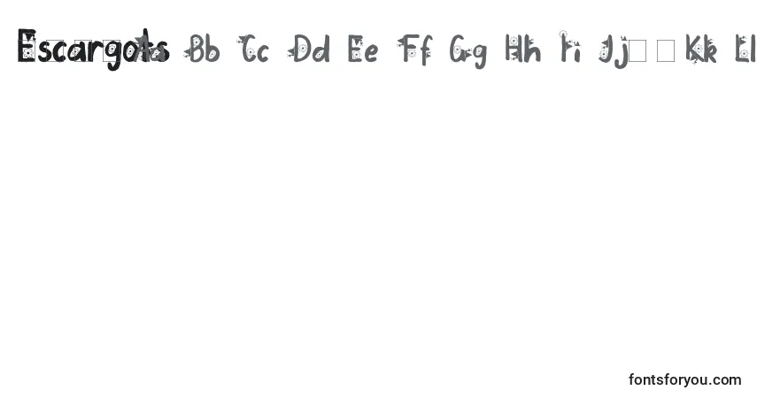 Fuente Escargots - alfabeto, números, caracteres especiales