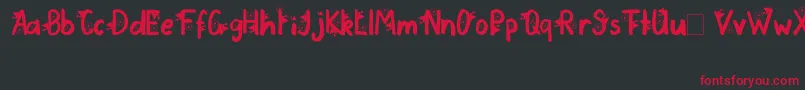 Escargots Font – Red Fonts on Black Background