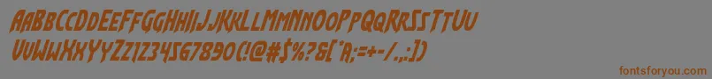 Flashrogerscondital Font – Brown Fonts on Gray Background