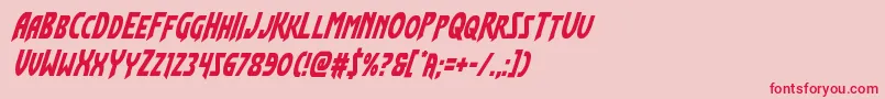 Flashrogerscondital Font – Red Fonts on Pink Background