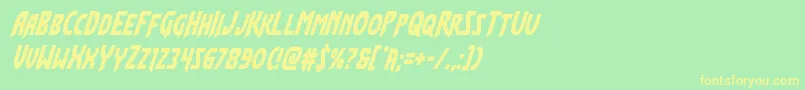 Flashrogerscondital Font – Yellow Fonts on Green Background