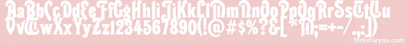 Topaz Font – White Fonts on Pink Background